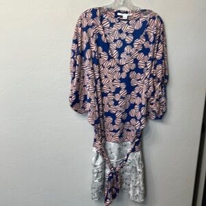 Diane von Furstenberg New Edna print silk dress size 8.